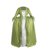 18th Century Rococo Green Apple Dress with Floral Chest - Medieval Elegance by Halloweez - Halloweez